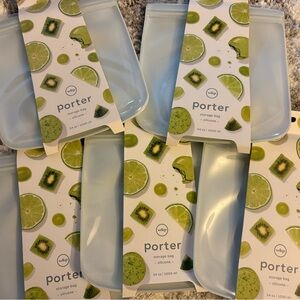 Lot of 16 reusable silicone food storage bags- new in packaging